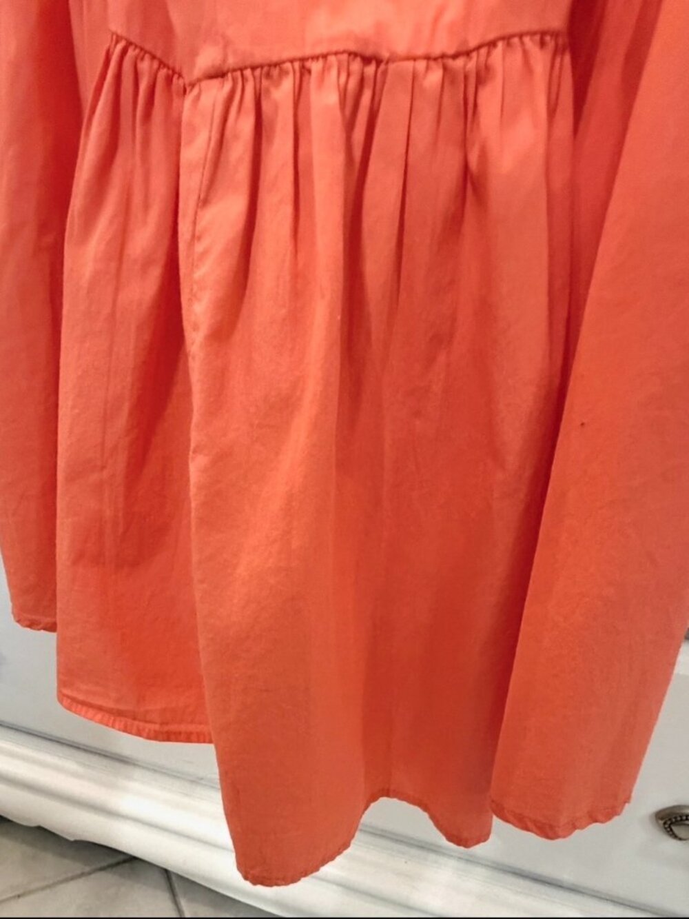 Free People "Laila" Coral Orange Crisscross Tie-Back Sheath Midi-Maxi Dress - M - Picture 7 of 13